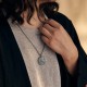990 Sterling Silver Yin Yang Water Fire Balance Pendant