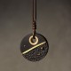 Handcrafted Ebony Wood Copper Peace Necklace Handcrafted Ebony Wood Copper Peace Necklace