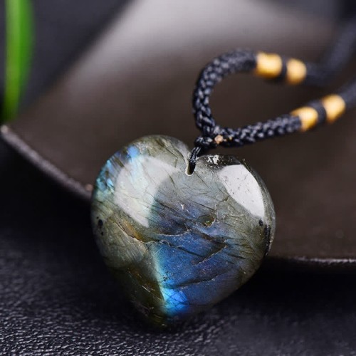 Labradorite Heart Support Necklace Labradorite Heart Support Necklace