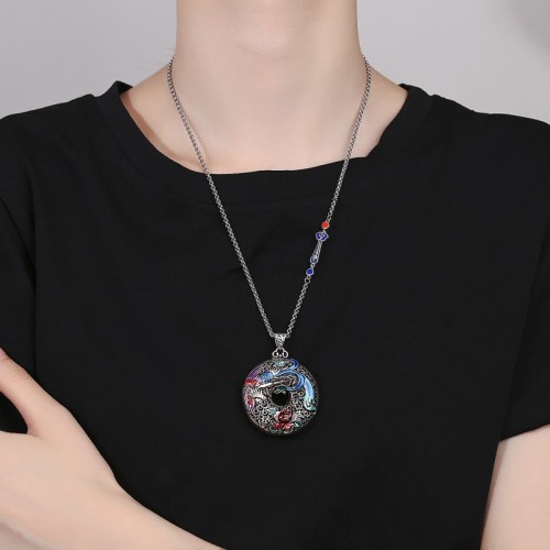 Phoenix Peony Luck Protection Necklace