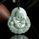 Laughing Buddha Jade Copper Coin Abundance Necklace