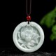 Jade Lotus Carved Prosperity Necklace Pendant Jade Lotus Carved Prosperity Necklace Pendant