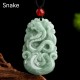 Natural Green Jade Chinese Zodiac Luck Necklace Natural Green Jade Chinese Zodiac Luck Necklace