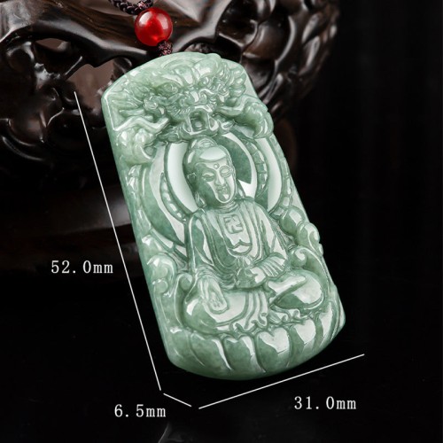 Tathagata Buddha Jade Amulet Necklace Pendant