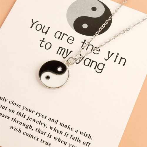 Yin Yang Harmony Balance Necklace Pendant (2pcs) Yin Yang Harmony Balance Necklace Pendant (2pcs)