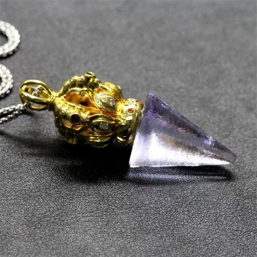 Tibetan Dorje Vajra Lotus Liuli Strength Necklace Pendant Tibetan Dorje Vajra Lotus Liuli Strength Necklace Pendant