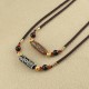Tibetan Nine-Eye Dzi Bead Protection Necklace