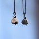 Silver Sheen Obsidian Dancing Lion Necklace