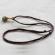 Round Jade Peace Lotus Abundance Necklace Pendant
