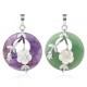 Various Crystal Amethyst Green Aventurine Flower Necklace Various Crystal Amethyst Green Aventurine Flower Necklace