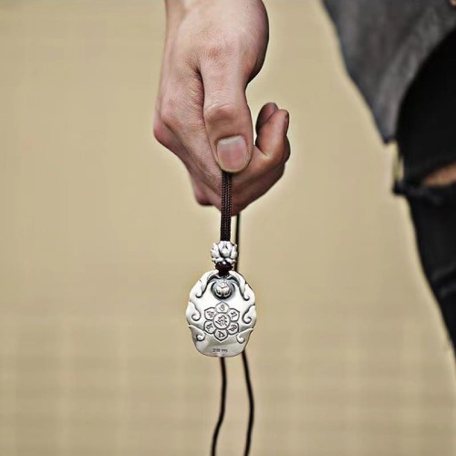 Chinese Zodiac Buddha Om Mani Padme Hum Lotus Necklace Chinese Zodiac Buddha Om Mani Padme Hum Lotus Necklace