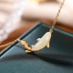 925 Silver White Jade Dolphin Luck Necklace