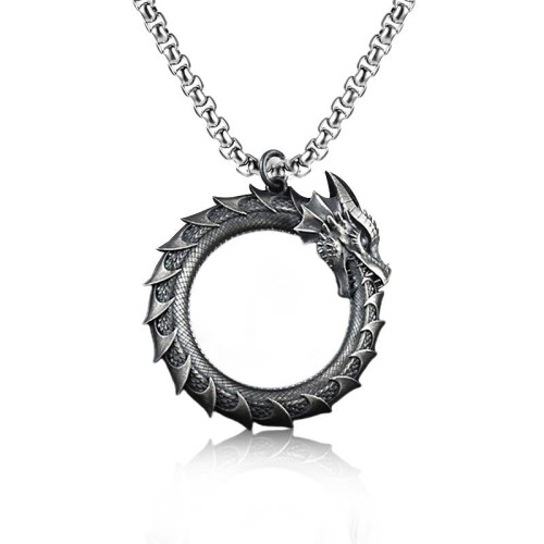 Pure Tin Dragon Snake Protection Pendant Pure Tin Dragon Snake Protection Pendant