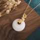 White Jade Koi Fish Wealth Necklace Pendant White Jade Koi Fish Wealth Necklace Pendant