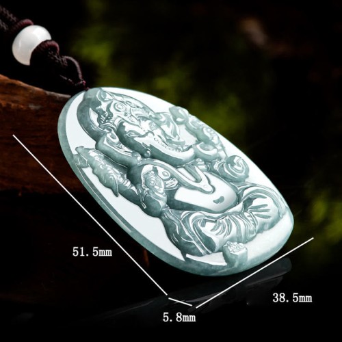 Jade Ganesh Protection Amulet Pendant