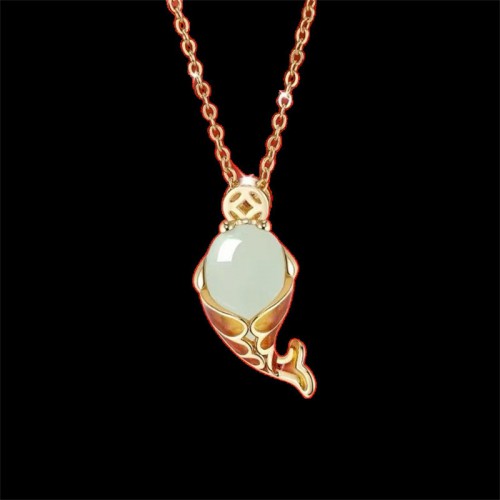 Chalcedony Koi Fish Wealth Bracelet Necklace Pendant Chalcedony Koi Fish Wealth Bracelet Necklace Pendant