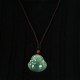 Laughing Buddha Jade Abundance Pendant