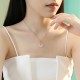 925 Silver Ginkgo Leaf Chalcedony Fu Character Necklace 925 Silver Ginkgo Leaf Chalcedony Fu Character Necklace