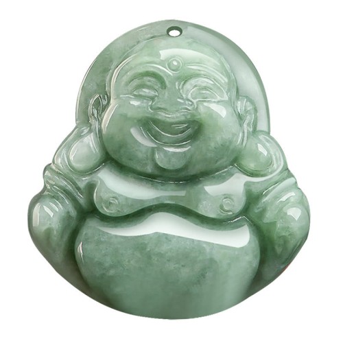 Green Jade Laughing Buddha Luck Necklace Pendant Green Jade Laughing Buddha Luck Necklace Pendant