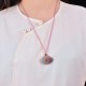 Pink Golden Silk Jade Lotus Flower Necklace Pink Golden Silk Jade Lotus Flower Necklace