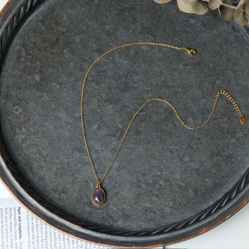 Green Aventurine Amethyst Rose Quartz Necklace