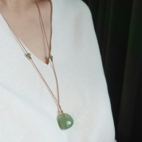 Natural Jade Luck Prosperity Necklace Pendant Natural Jade Luck Prosperity Necklace Pendant