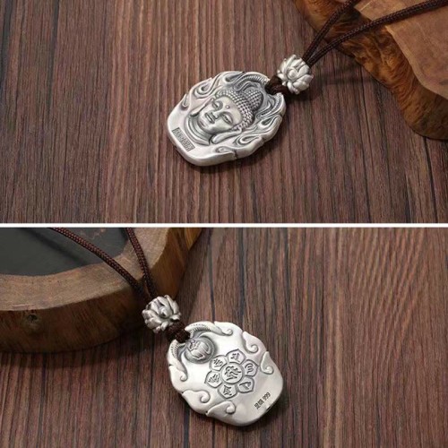 Chinese Zodiac Buddha Om Mani Padme Hum Lotus Necklace Chinese Zodiac Buddha Om Mani Padme Hum Lotus Necklace