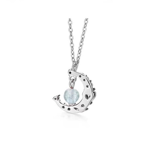Strawberry Quartz Blue Crystal Love Healing Necklace