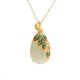White Jade Peacock Protection Necklace White Jade Peacock Protection Necklace