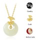 Sterling Silver Hetian Jade Carnation Flower Prosperity Necklace Sterling Silver Hetian Jade Carnation Flower Prosperity Necklace