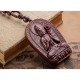 Chinese Zodiac Buddha Red Sandalwood Lotus Necklace
