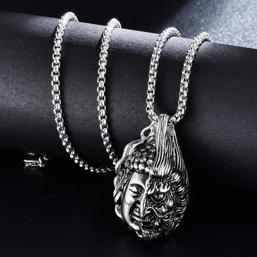 Half Buddha Half Devil Powerful Necklace Pendant Half Buddha Half Devil Powerful Necklace Pendant