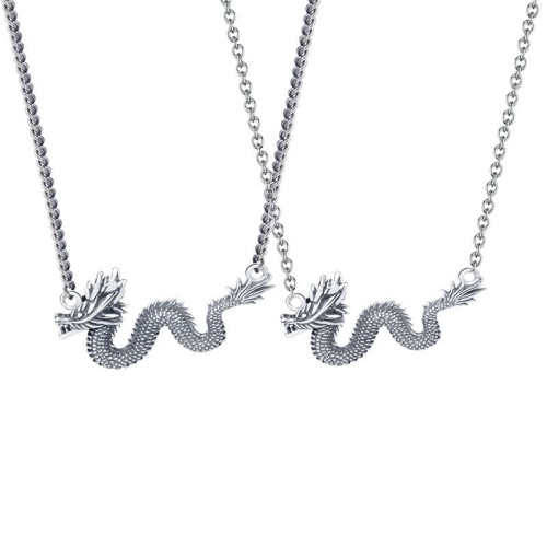 925 Sterling Silver Dragon Protection Necklace 925 Sterling Silver Dragon Protection Necklace