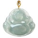 Laughing Buddha Jade 18K Gold Abundance Pendant Laughing Buddha Jade 18K Gold Abundance Pendant