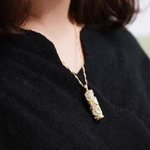 Jade Dragon Phoenix Copper Blessing Necklace Jade Dragon Phoenix Copper Blessing Necklace