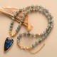 Labradorite Healing Beaded Necklace Pendant