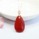 925 Silver Waterdrop Red Agate Confidence Necklace 925 Silver Waterdrop Red Agate Confidence Necklace