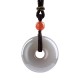 Round Jade Gray Jade Peace Luck Necklace Pendant