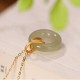 925 Silver Cyan Jade Bamboo Leaf Harmony Necklace 925 Silver Cyan Jade Bamboo Leaf Harmony Necklace