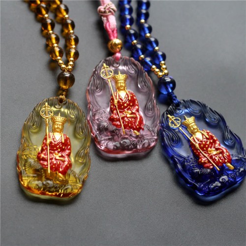 Ksitigarbha Buddha Liuli Compassion Amulet Pendant Ksitigarbha Buddha Liuli Compassion Amulet Pendant
