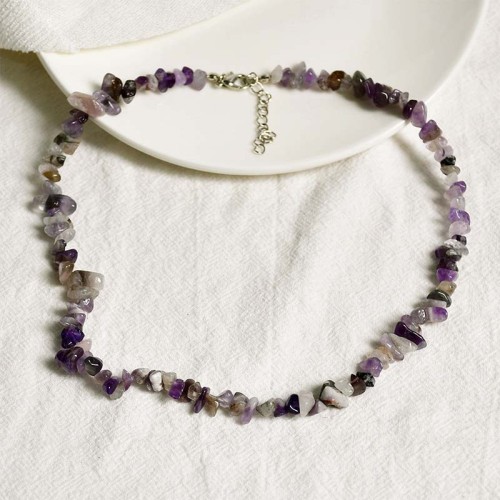 Natural Crystal Stone Luck Necklace Pendant Natural Crystal Stone Luck Necklace Pendant