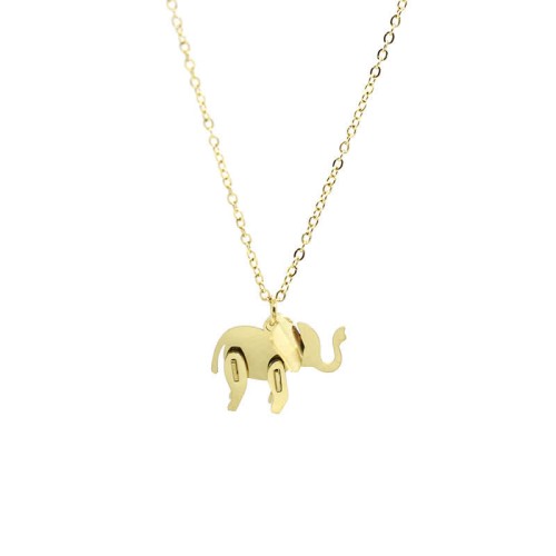 Elephant Titanium Steel Luck Necklace