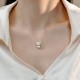 14K Gold Plated Pearl Hetian Jade Cat Necklace 14K Gold Plated Pearl Hetian Jade Cat Necklace