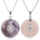 Amethyst Pink Crystal Lotus Healing Necklace Amethyst Pink Crystal Lotus Healing Necklace