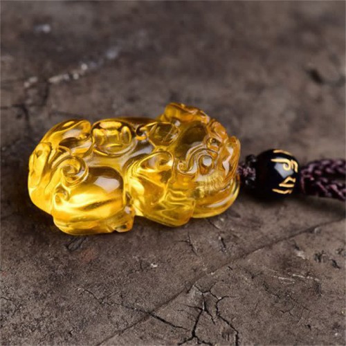 FengShui Citrine PiXiu Wealth Necklace