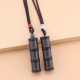 Ebony Bamboo Pattern Ghau Prayer Box Necklace Pendant Ebony Bamboo Pattern Ghau Prayer Box Necklace Pendant