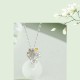 925 Silver Chalcedony Twelve Months Flower Harmony Pendant 925 Silver Chalcedony Twelve Months Flower Harmony Pendant