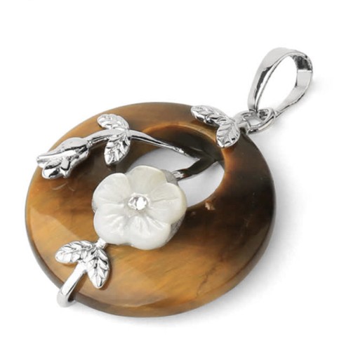 Various Crystal Amethyst Green Aventurine Flower Necklace Various Crystal Amethyst Green Aventurine Flower Necklace