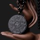 Natural Black Obsidian Om Mani Padme Hum Luck Necklace Natural Black Obsidian Om Mani Padme Hum Luck Necklace
