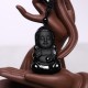 Black Obsidian Crystal Buddha Protection Necklace Black Obsidian Crystal Buddha Protection Necklace